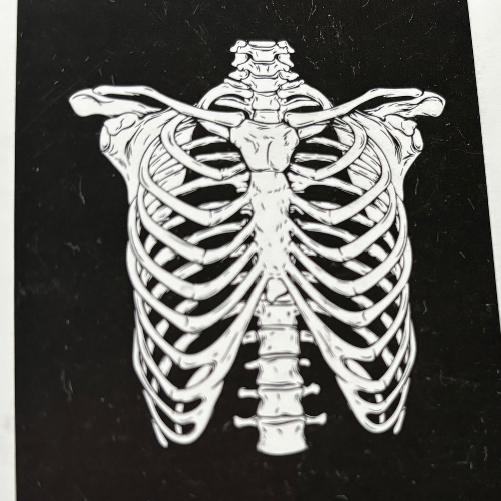 Rib Cage Bones Black T-shirt